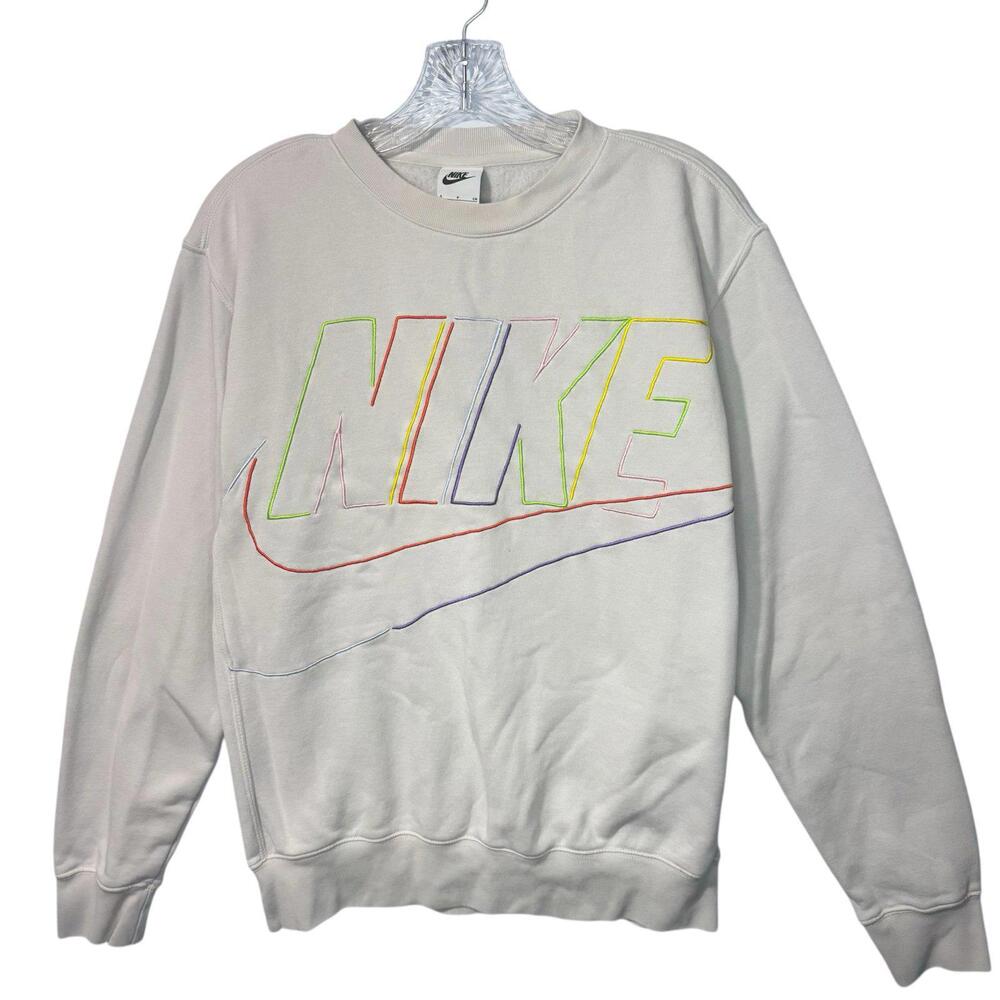 Nike Men'sSmall White Club+ BB MC Fleace Pullover Sweatshirt